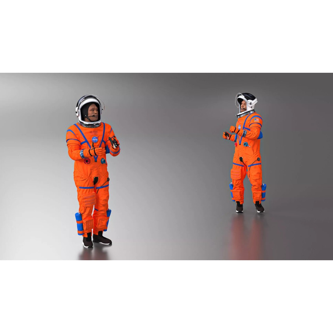 Astronaut 3D Model – Rigged Space Suit for Cinema 4D, PBR Textures - View 8
