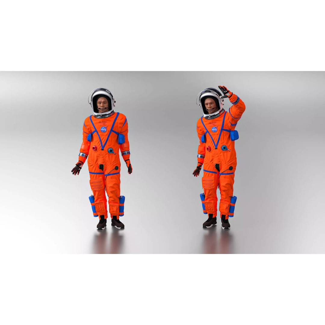 Astronaut 3D Model – Rigged Space Suit for Cinema 4D, PBR Textures - View 9