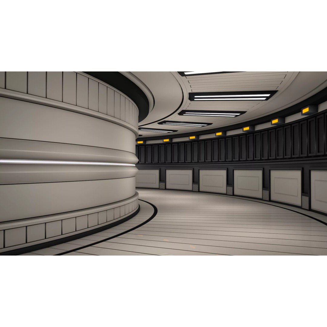 Sci Fi Corridor 3D Model – Modular Tunnel with PBR Materials, FBX - View 5