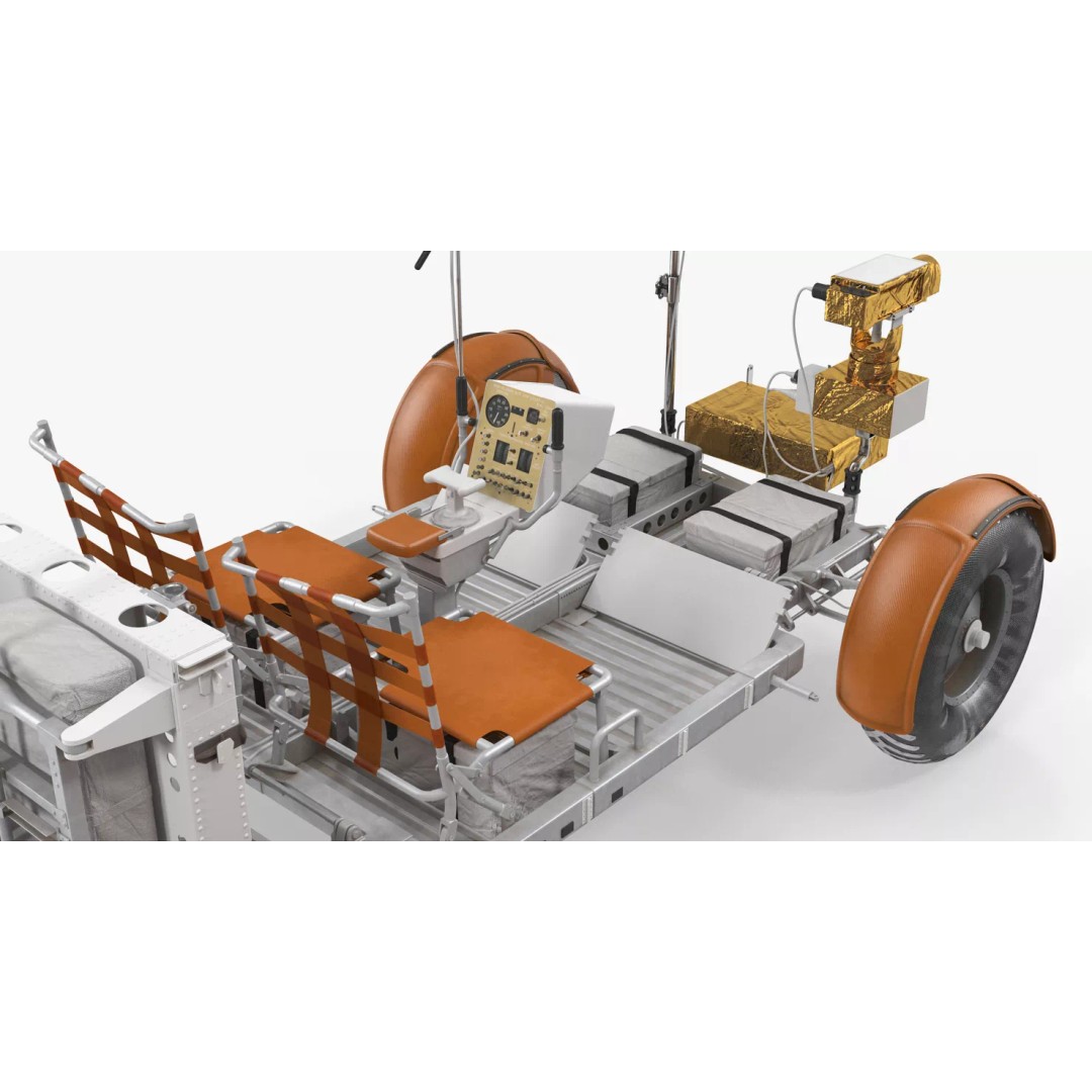 Lunar Roving Vehicle 3D Model – Rigged Apollo 15 Rover for Animation - View 10