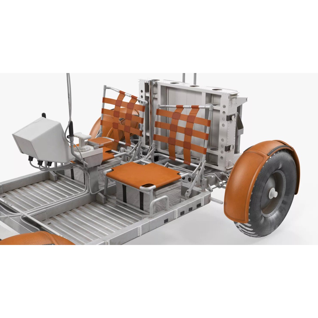 Lunar Roving Vehicle 3D Model – Rigged Apollo 15 Rover for Animation - View 11