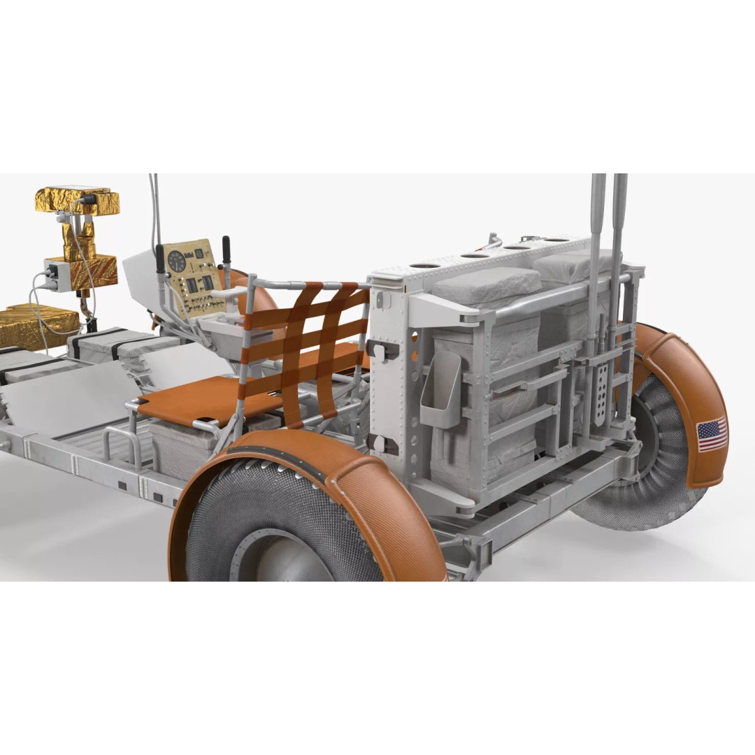 Lunar Roving Vehicle 3D Model – Rigged Apollo 15 Rover for Animation - View 12