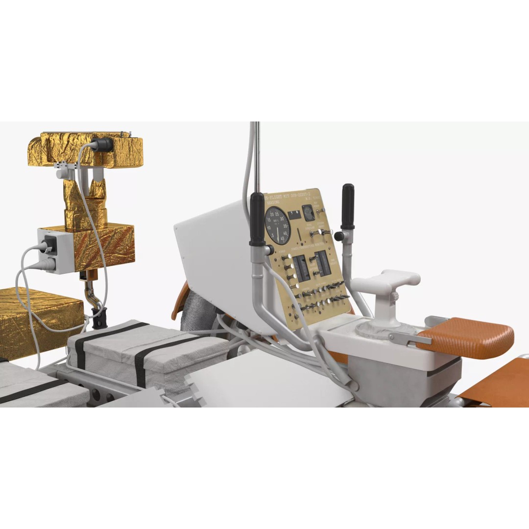 Lunar Roving Vehicle 3D Model – Rigged Apollo 15 Rover for Animation - View 13