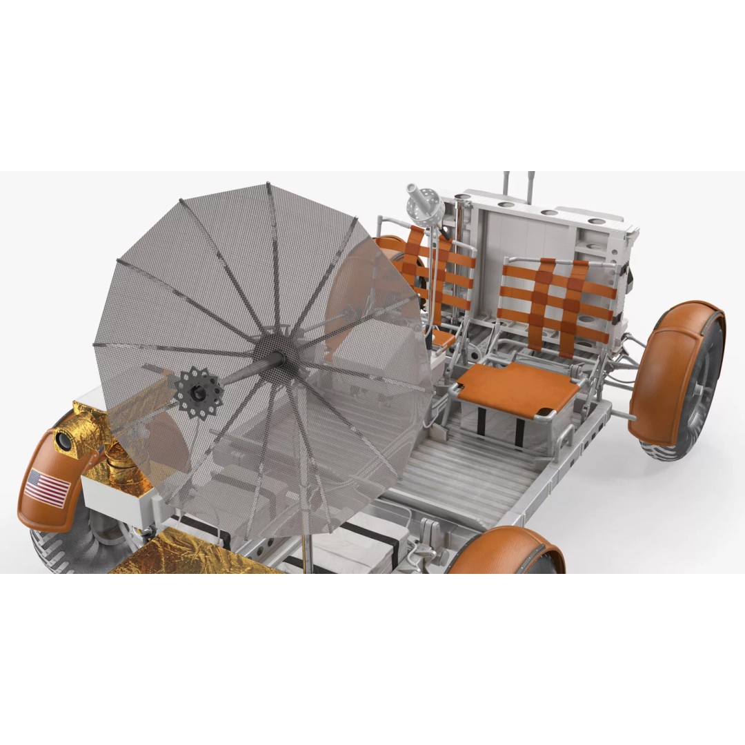 Lunar Roving Vehicle 3D Model – Rigged Apollo 15 Rover for Animation - View 14