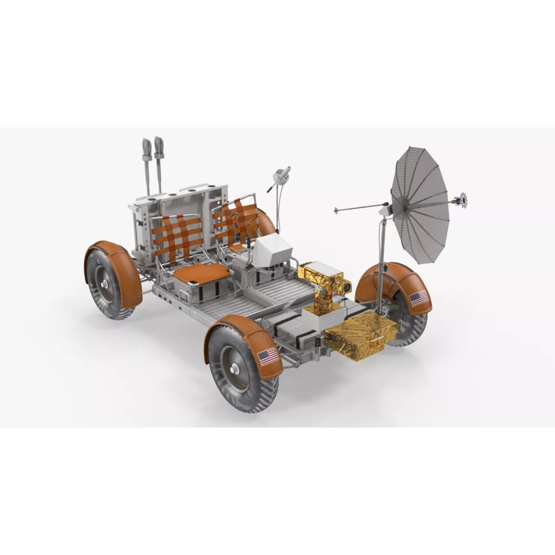 Lunar Roving Vehicle 3D Model – Rigged Apollo 15 Rover for Animation - View 2