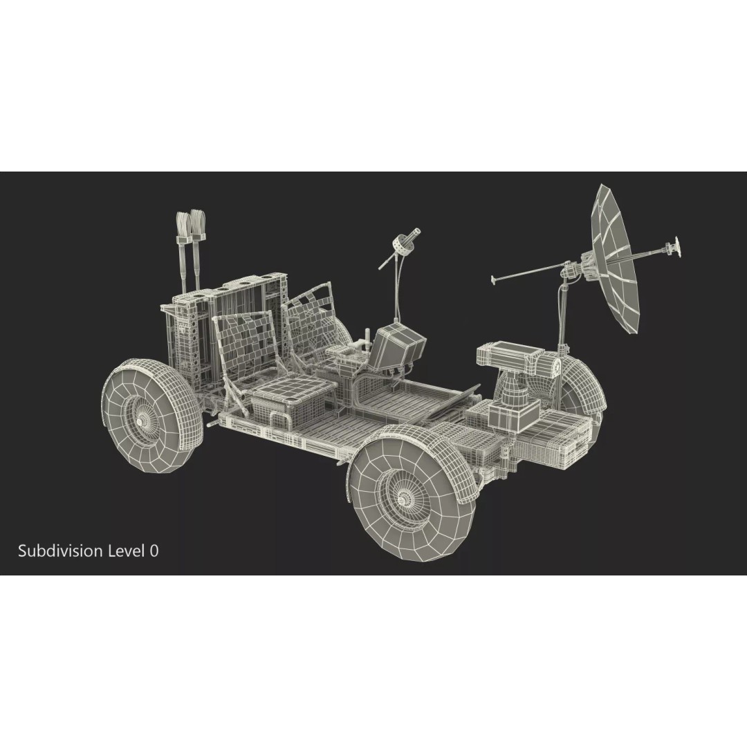 Lunar Roving Vehicle 3D Model – Rigged Apollo 15 Rover for Animation - View 20