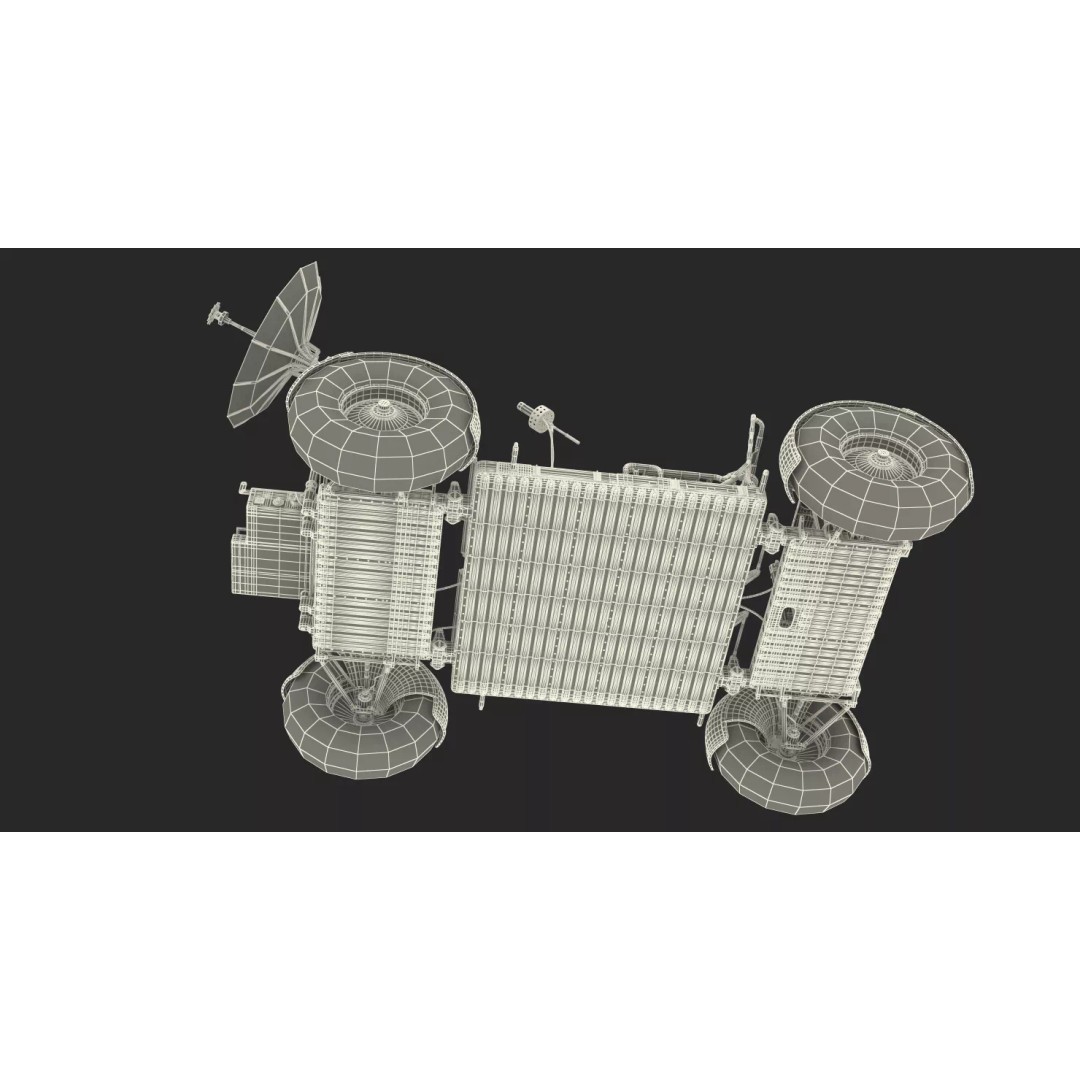 Lunar Roving Vehicle 3D Model – Rigged Apollo 15 Rover for Animation - View 26
