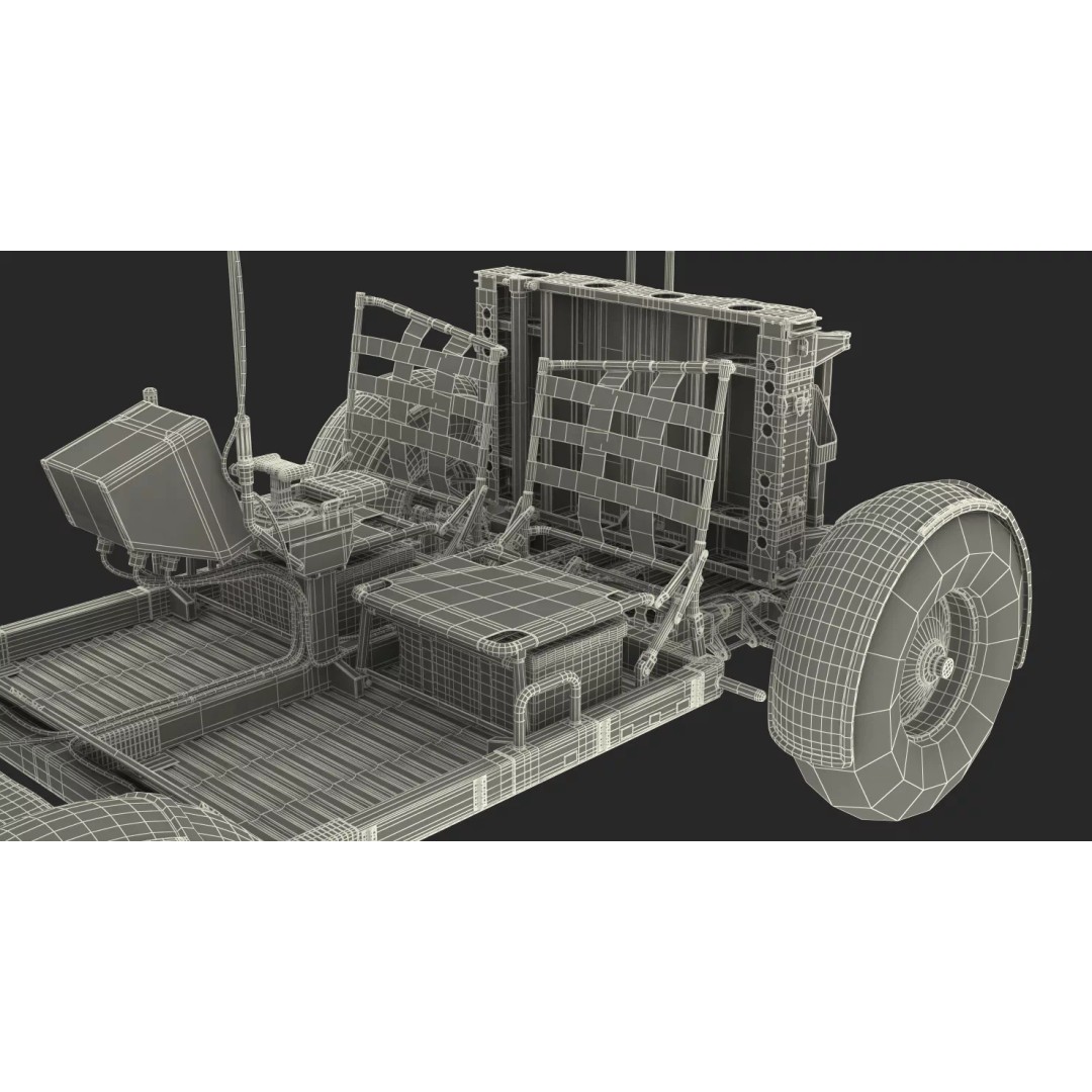 Lunar Roving Vehicle 3D Model – Rigged Apollo 15 Rover for Animation - View 27