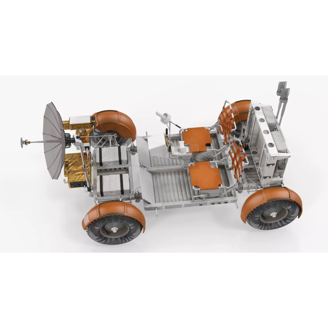 Lunar Roving Vehicle 3D Model – Rigged Apollo 15 Rover for Animation - View 7