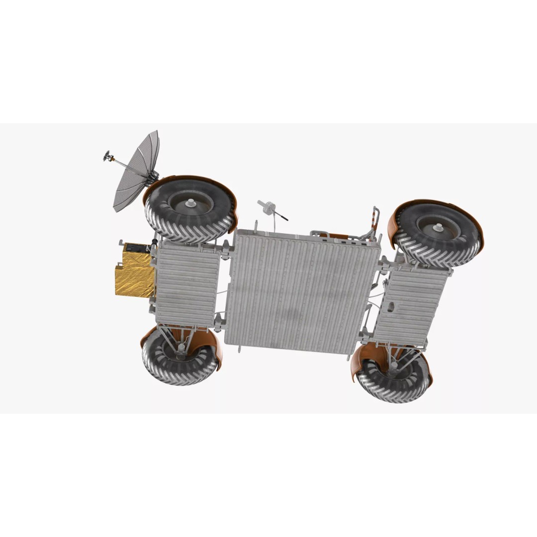 Lunar Roving Vehicle 3D Model – Rigged Apollo 15 Rover for Animation - View 8