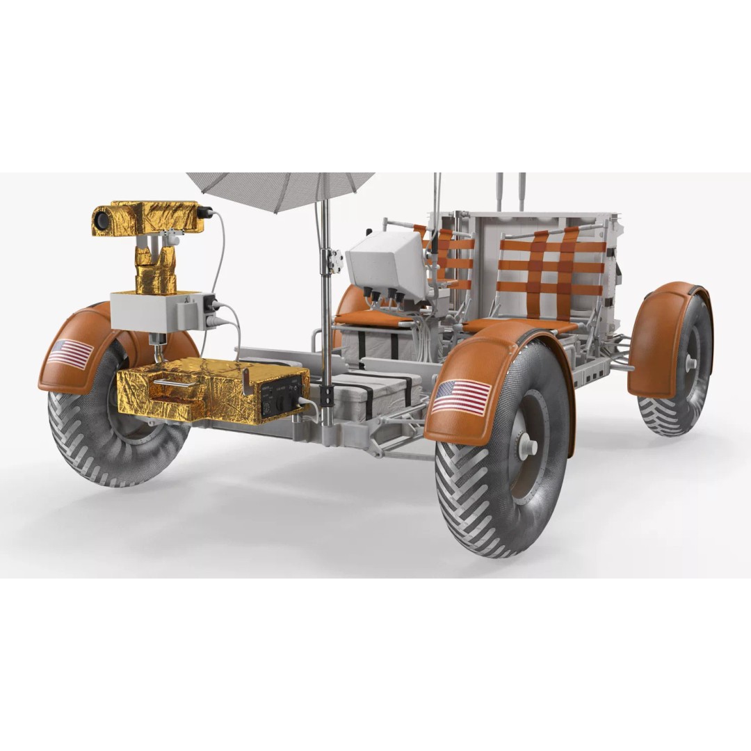 Lunar Roving Vehicle 3D Model – Rigged Apollo 15 Rover for Animation - View 9