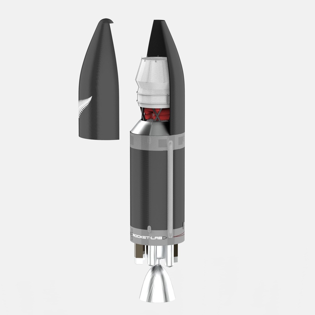 Electron Rocket 3D Model – Low Poly Spacecraft, FBX, Blender - View 30