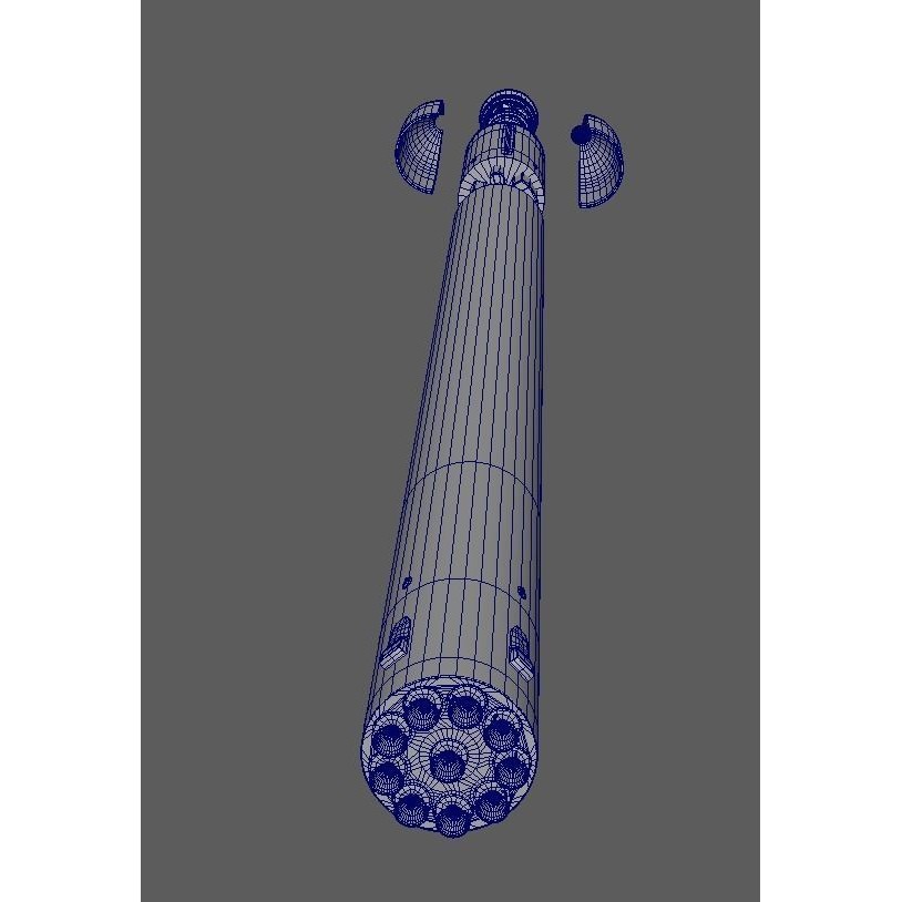Electron Rocket 3D Model – Low Poly Spacecraft, FBX, Blender - View 58