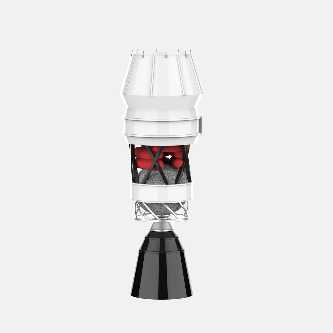 Electron Rocket 3D Model – Low Poly Spacecraft, FBX, Blender - View 9