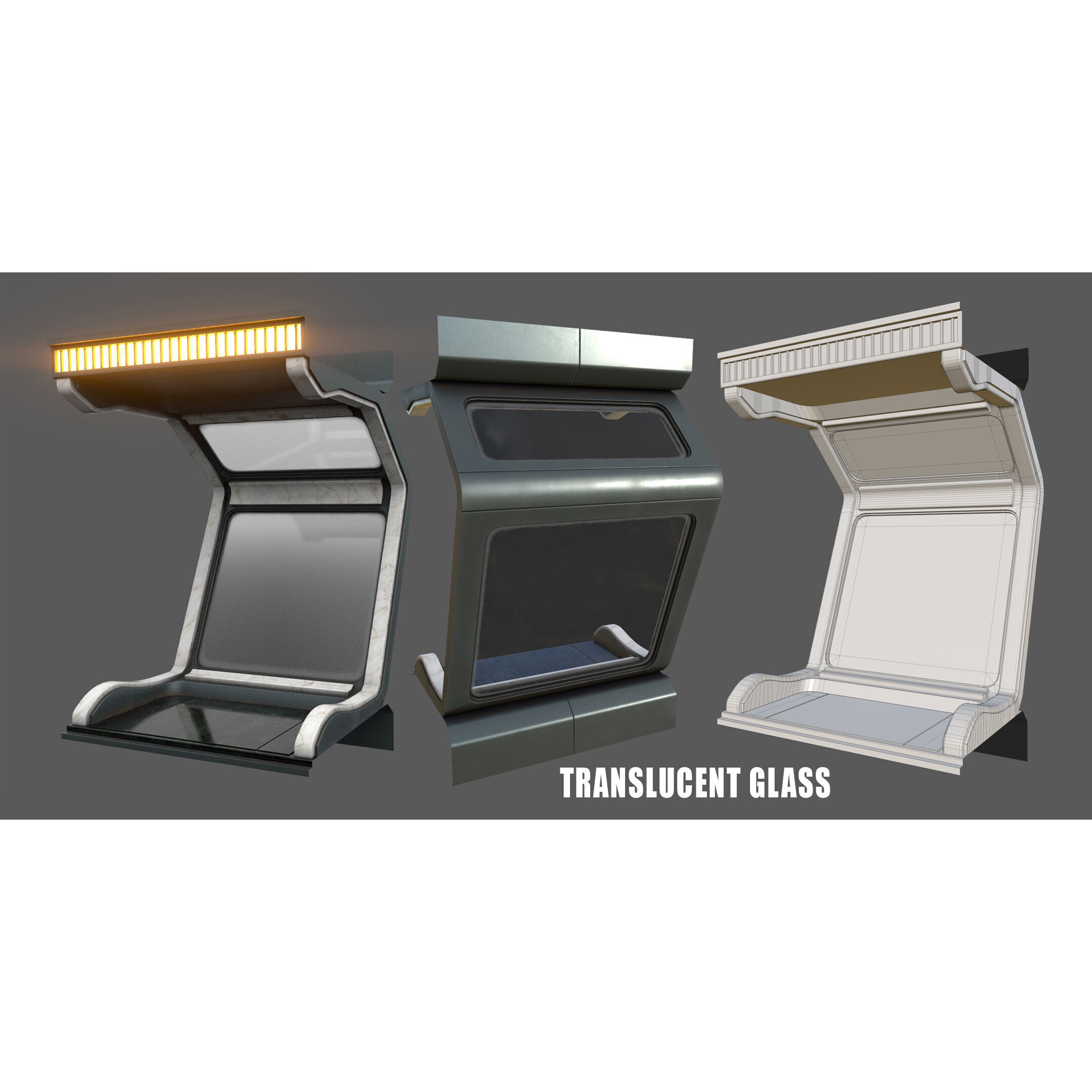 SciFi Asset Pack 12 - Low-Poly Game-Ready 3D Model
