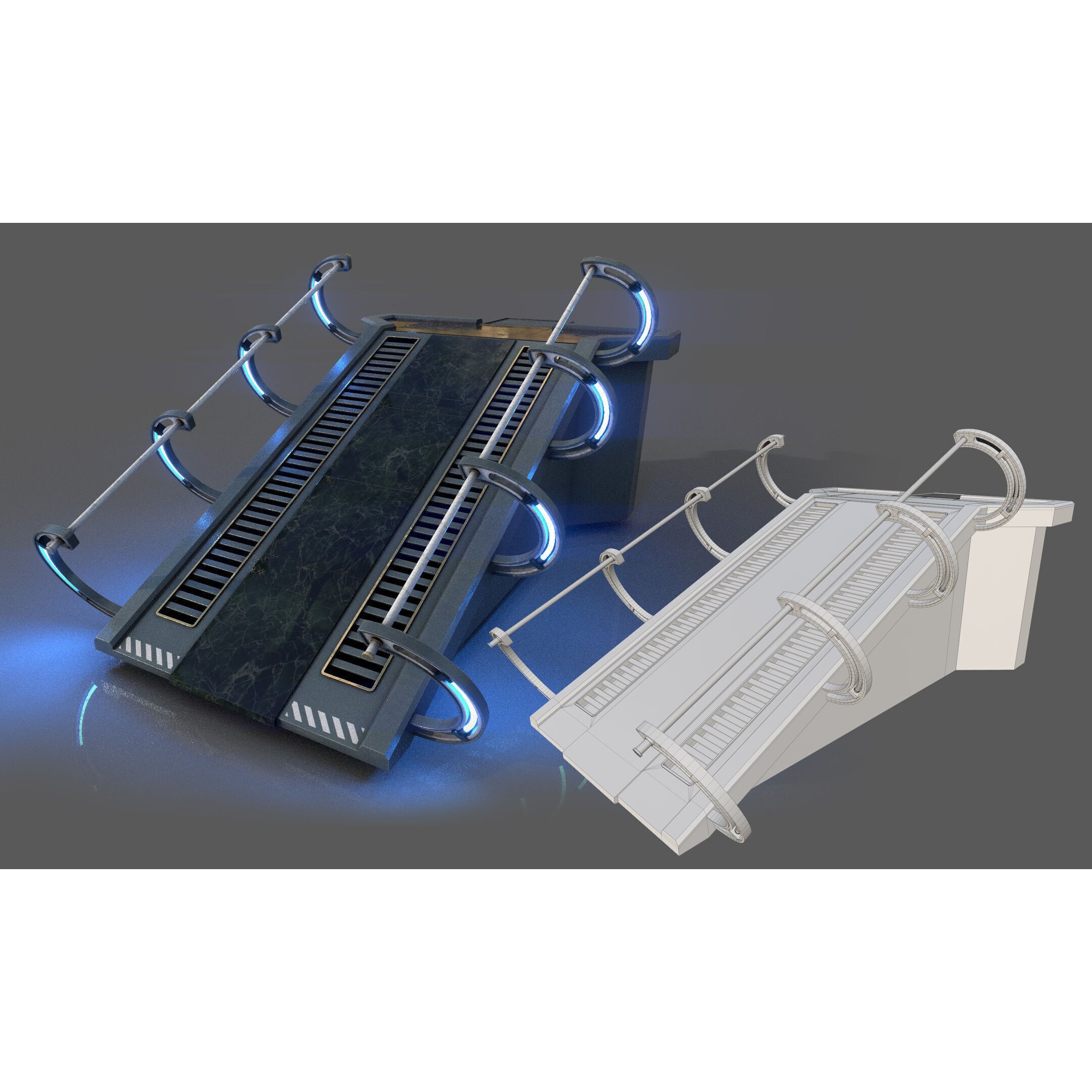 SciFi Asset Pack 12 - Low-Poly Game-Ready 3D Model - View 20