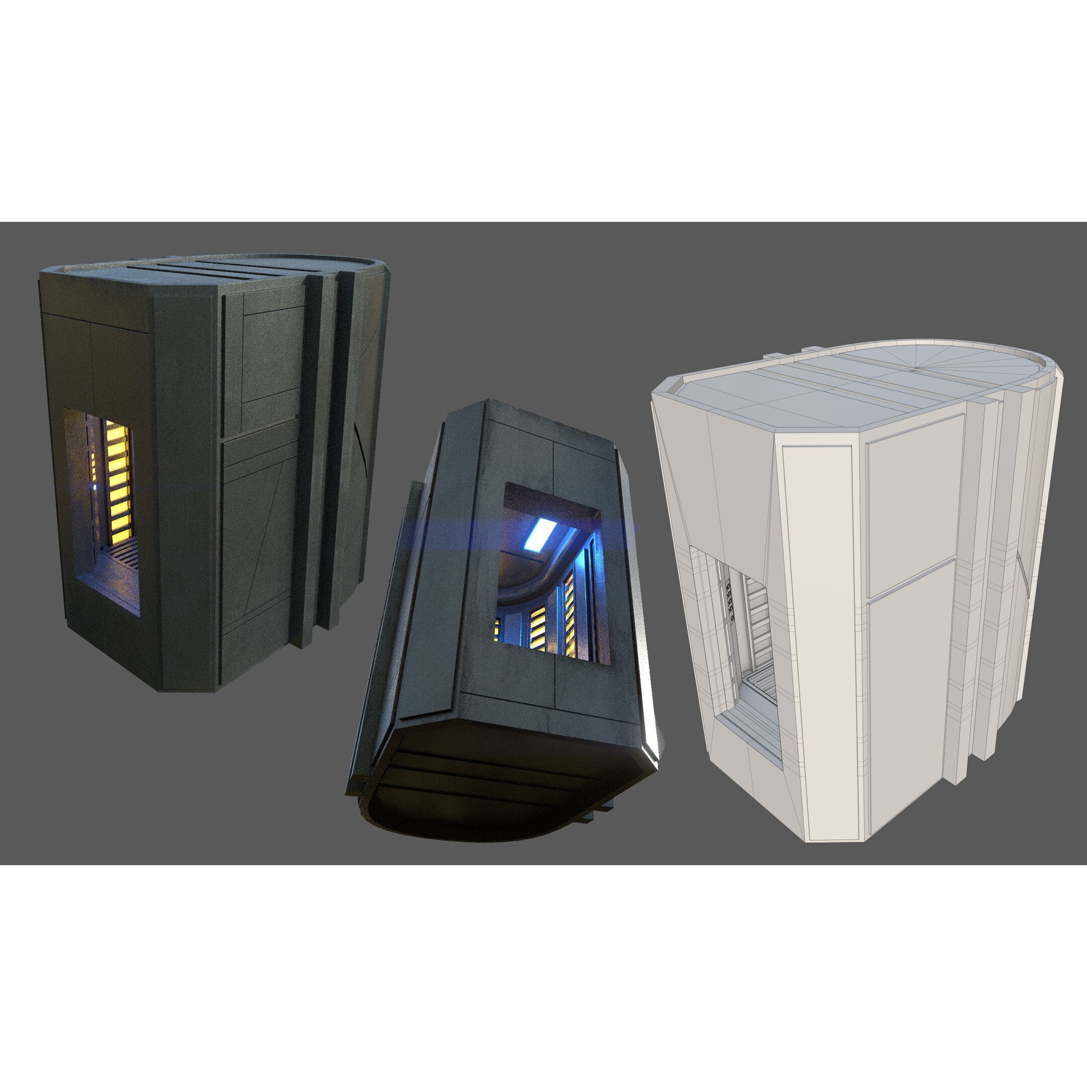 SciFi Asset Pack 12 - Low-Poly Game-Ready 3D Model - View 22