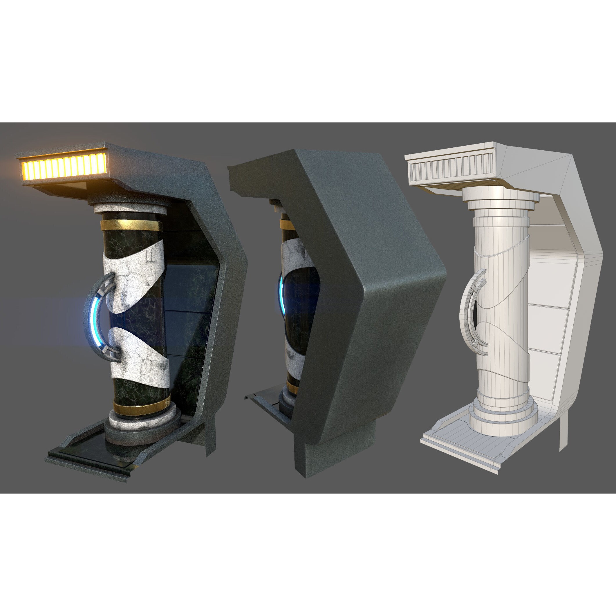 SciFi Asset Pack 12 - Low-Poly Game-Ready 3D Model - View 43
