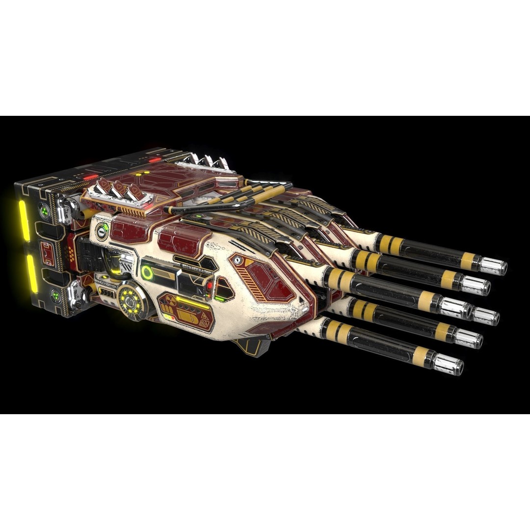 Imperial Spinal Assault Cannon 3D Model – PBR Military Weapon, FBX - View 12