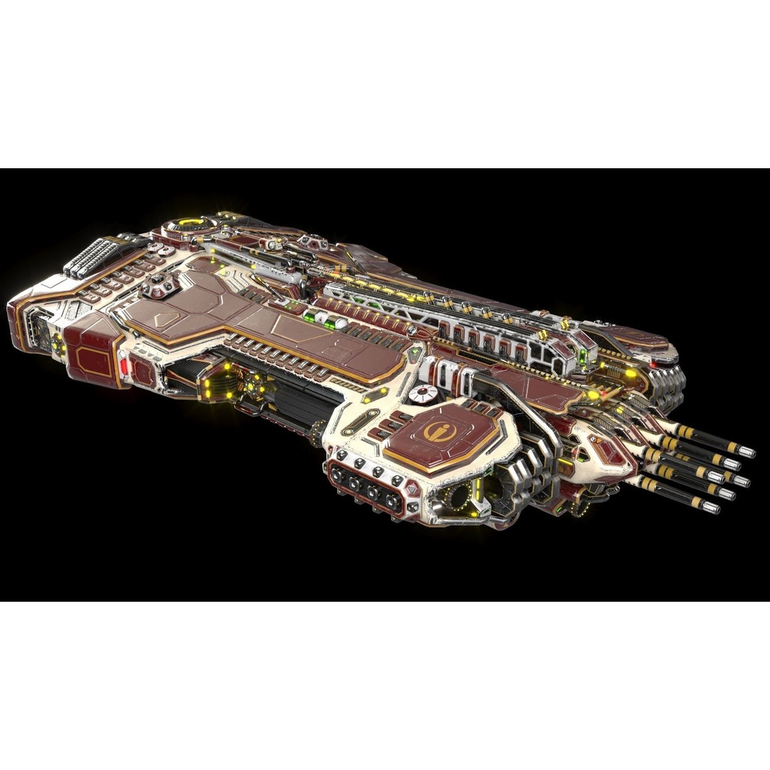 Imperial Spinal Assault Cannon 3D Model – PBR Military Weapon, FBX - View 15