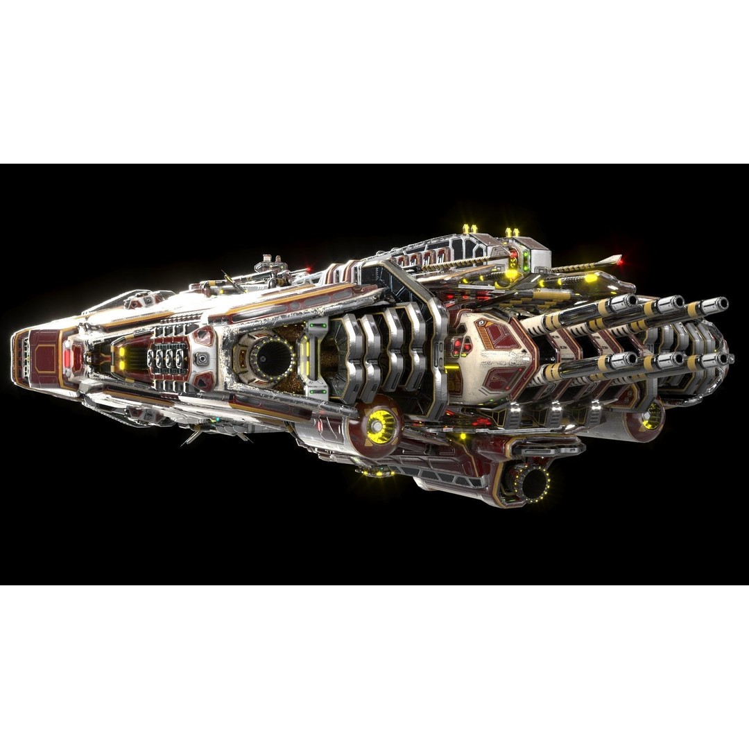 Imperial Spinal Assault Cannon 3D Model – PBR Military Weapon, FBX - View 16