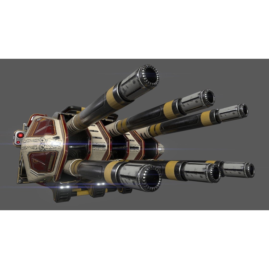 Imperial Spinal Assault Cannon 3D Model – PBR Military Weapon, FBX - View 4