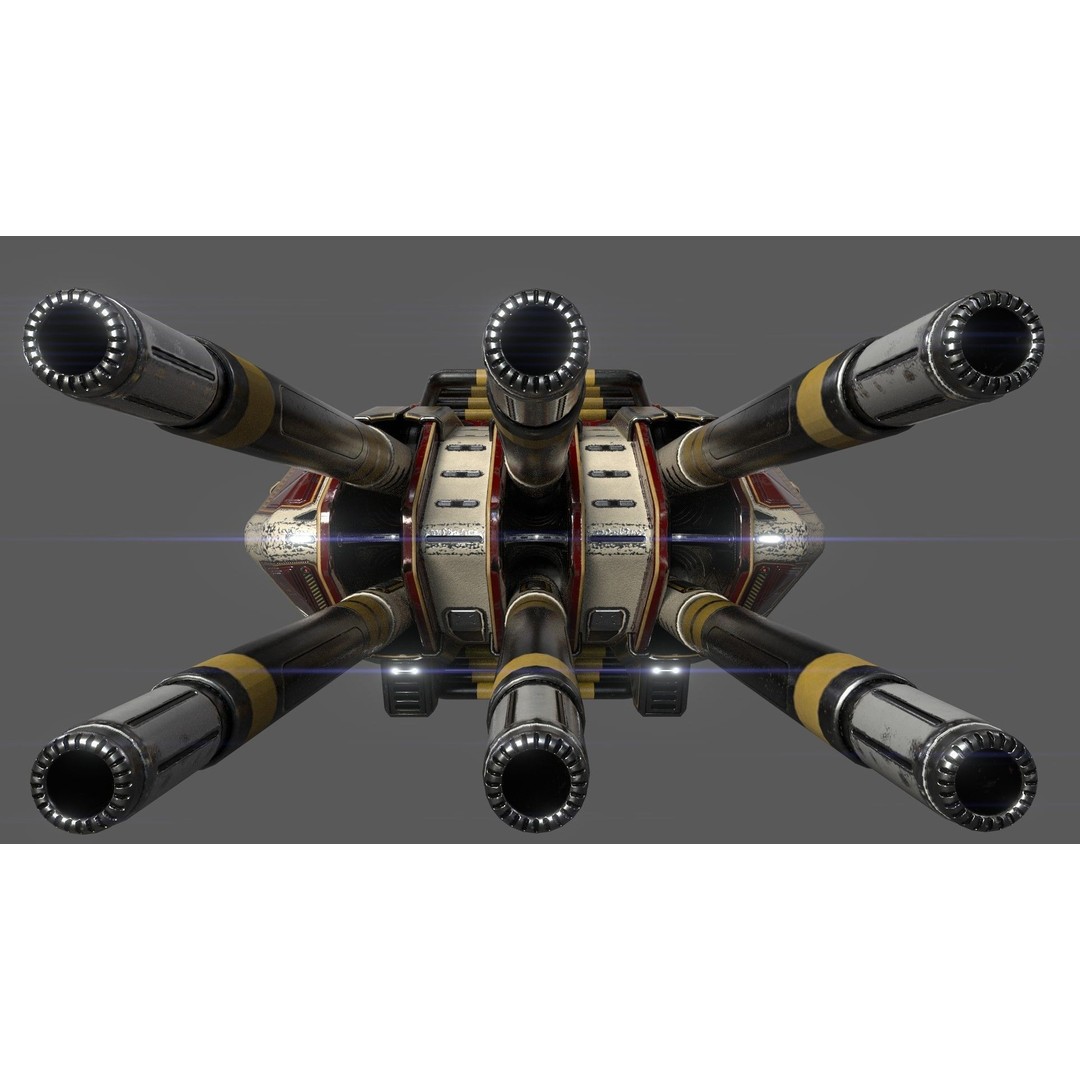Imperial Spinal Assault Cannon 3D Model – PBR Military Weapon, FBX - View 5