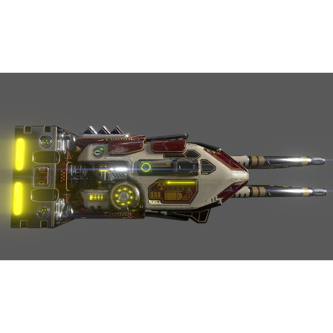 Imperial Spinal Assault Cannon 3D Model – PBR Military Weapon, FBX - View 7