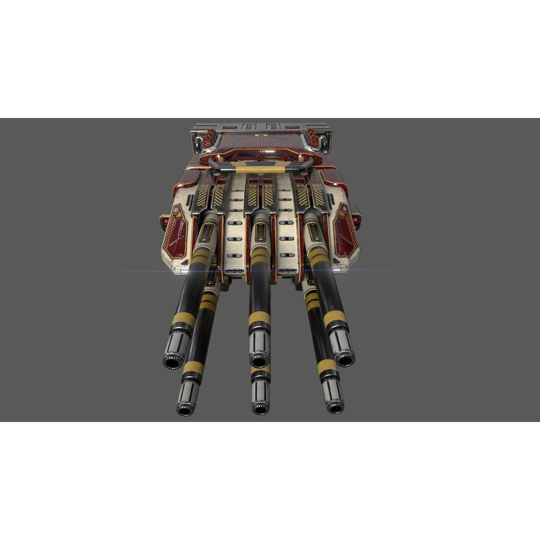 Imperial Spinal Assault Cannon 3D Model – PBR Military Weapon, FBX - View 9