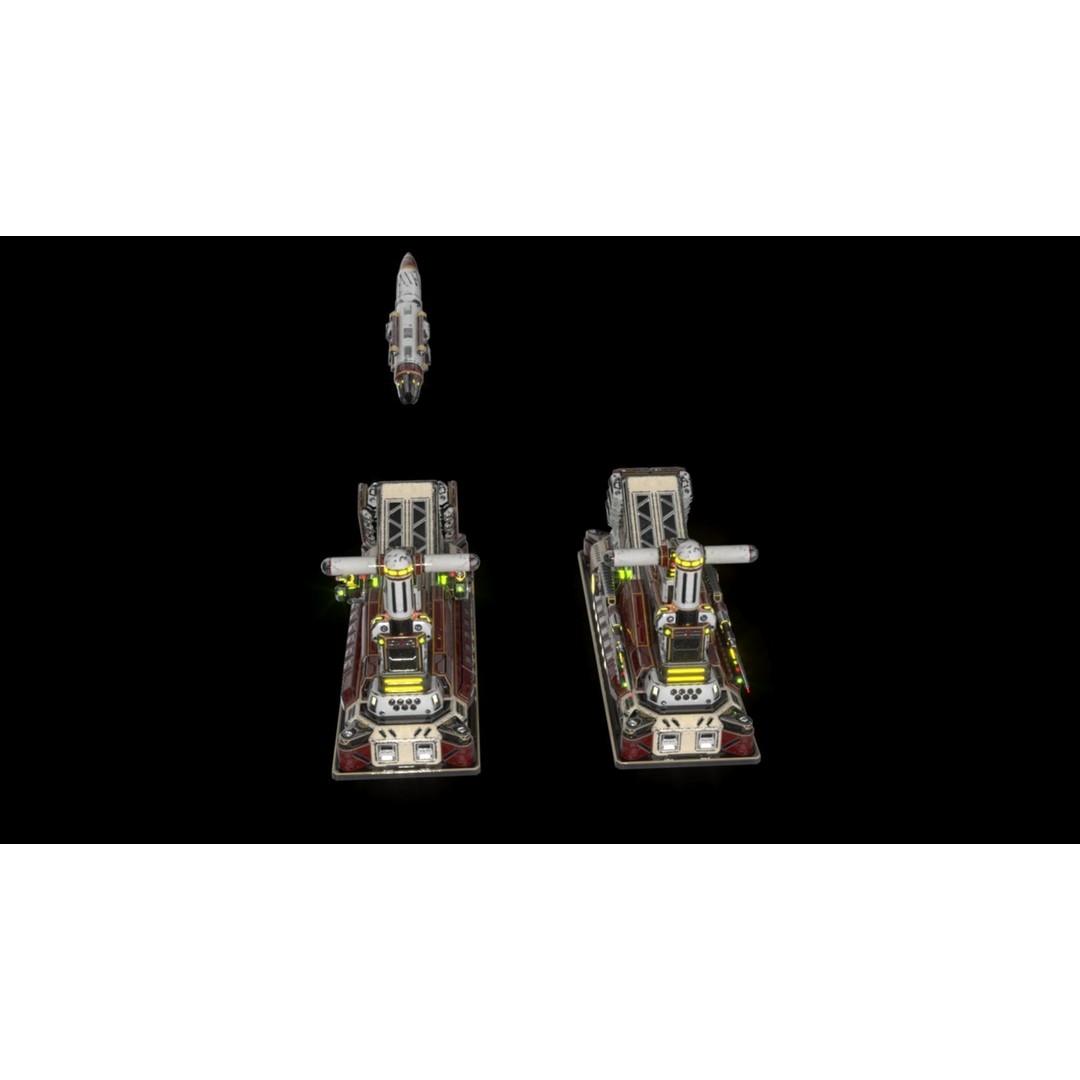 SX Imperial Cruise Missile Launcher 3D Model – PBR Textures, FBX Format - View 13