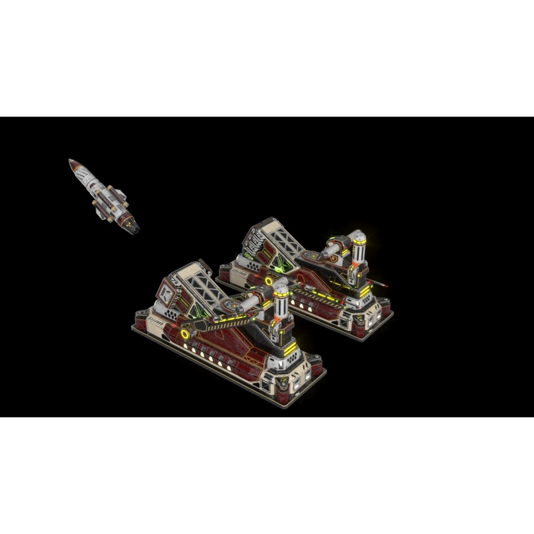 SX Imperial Cruise Missile Launcher 3D Model – PBR Textures, FBX Format - View 15