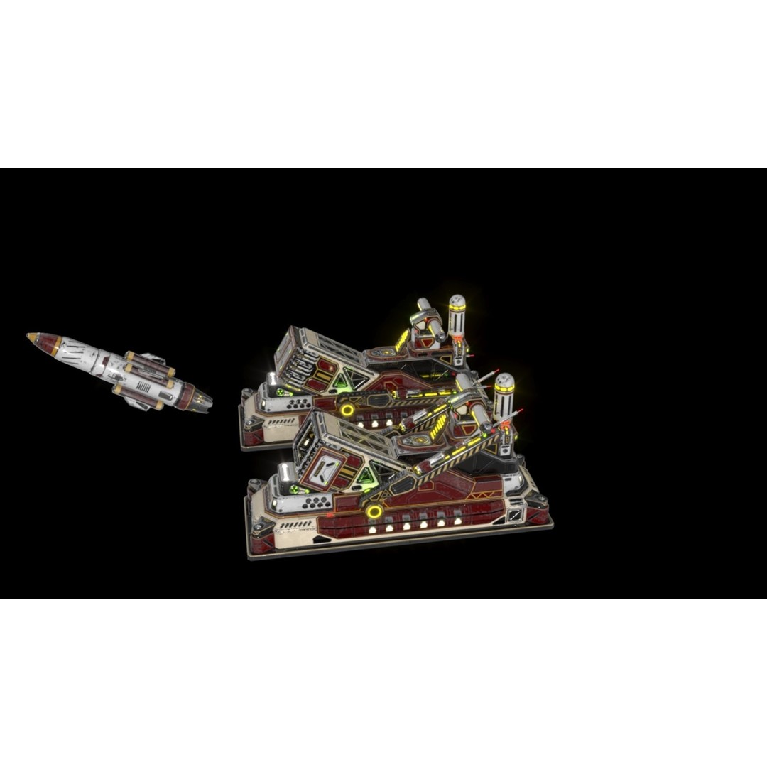 SX Imperial Cruise Missile Launcher 3D Model – PBR Textures, FBX Format - View 17