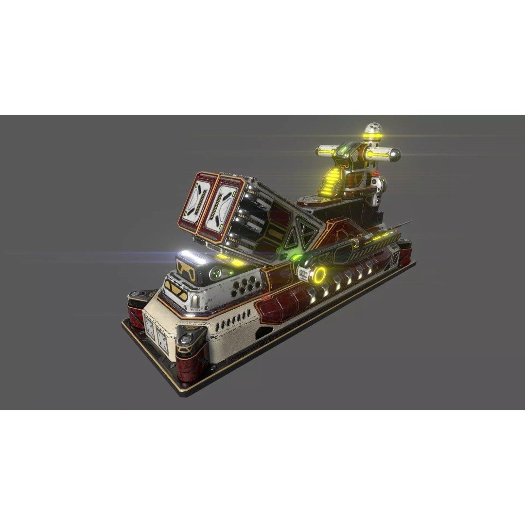 SX Imperial Cruise Missile Launcher 3D Model – PBR Textures, FBX Format - View 2