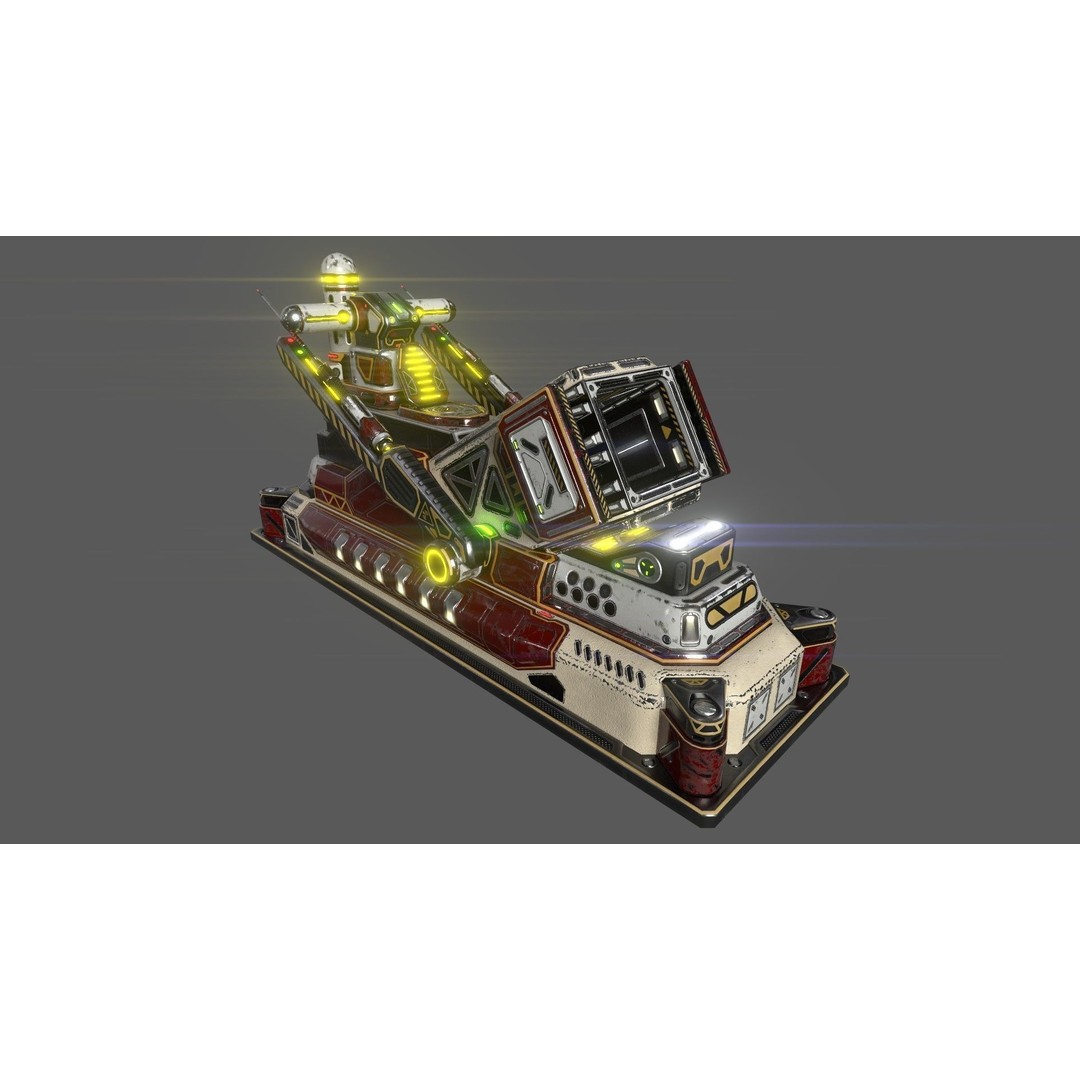 SX Imperial Cruise Missile Launcher 3D Model – PBR Textures, FBX Format - View 4