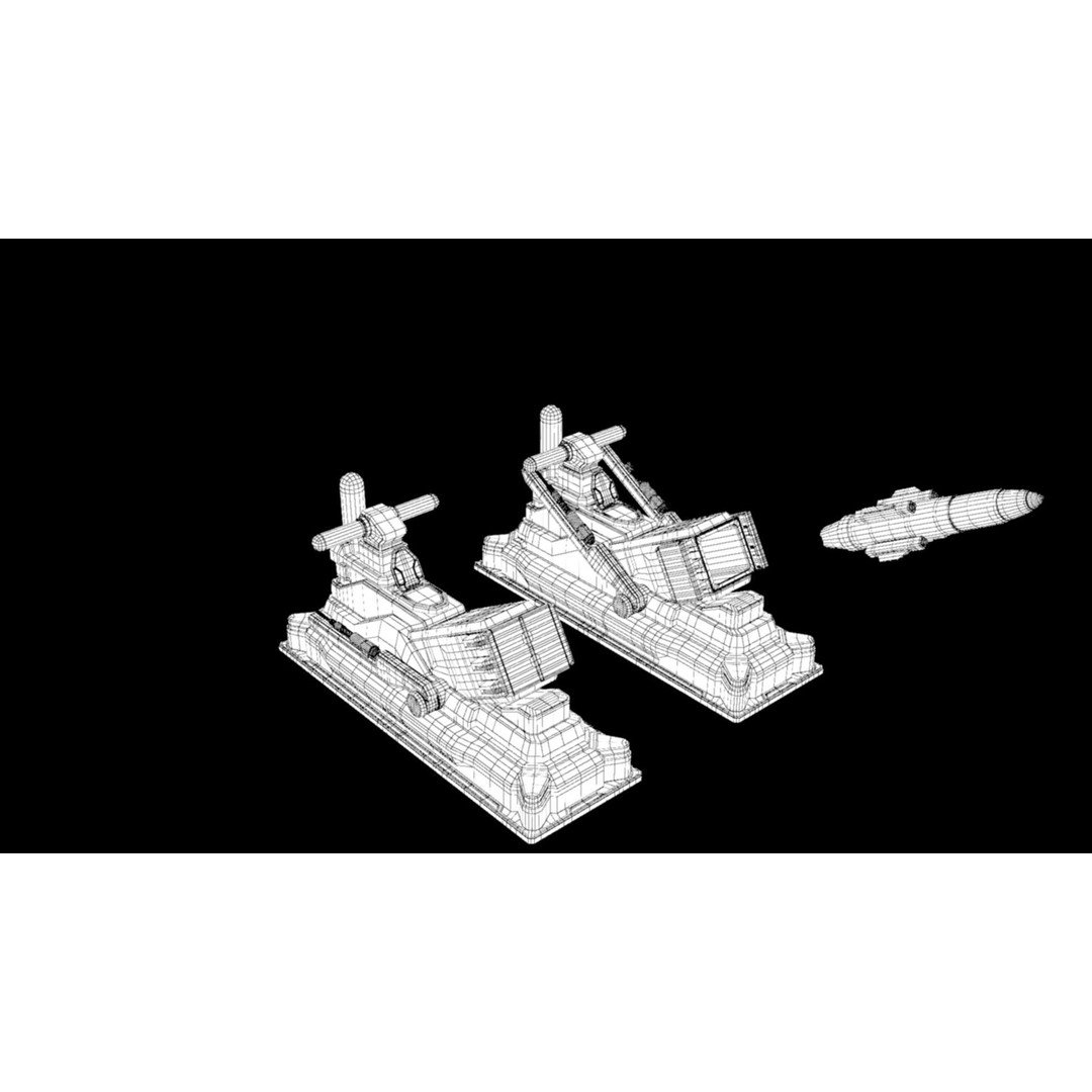 SX Imperial Cruise Missile Launcher 3D Model – PBR Textures, FBX Format - View 6