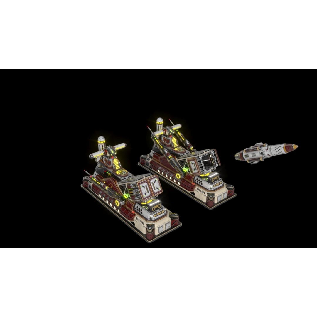 SX Imperial Cruise Missile Launcher 3D Model – PBR Textures, FBX Format - View 7