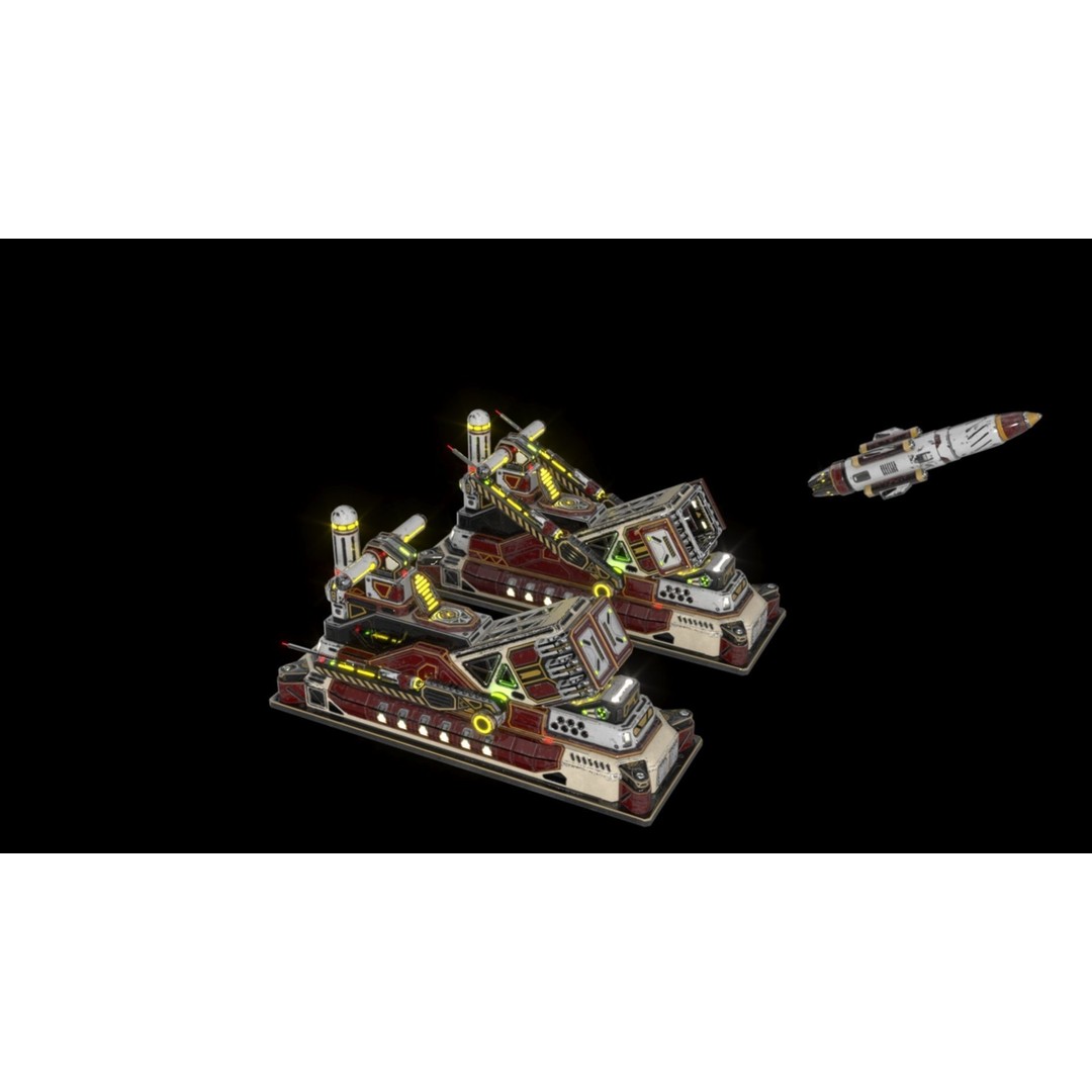 SX Imperial Cruise Missile Launcher 3D Model – PBR Textures, FBX Format - View 8