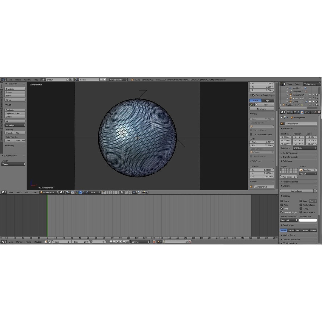 Alien Planet 3D Model – Warm Gas Giant, Low Poly, Blender & FBX