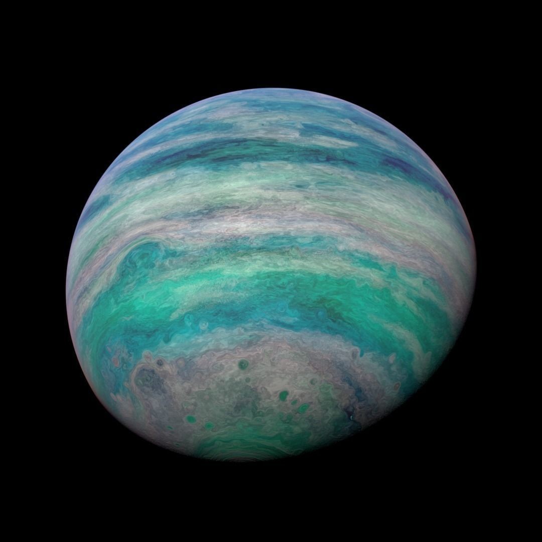Alien Planet 3D Model – Warm Gas Giant, Low Poly, Blender & FBX - View 6