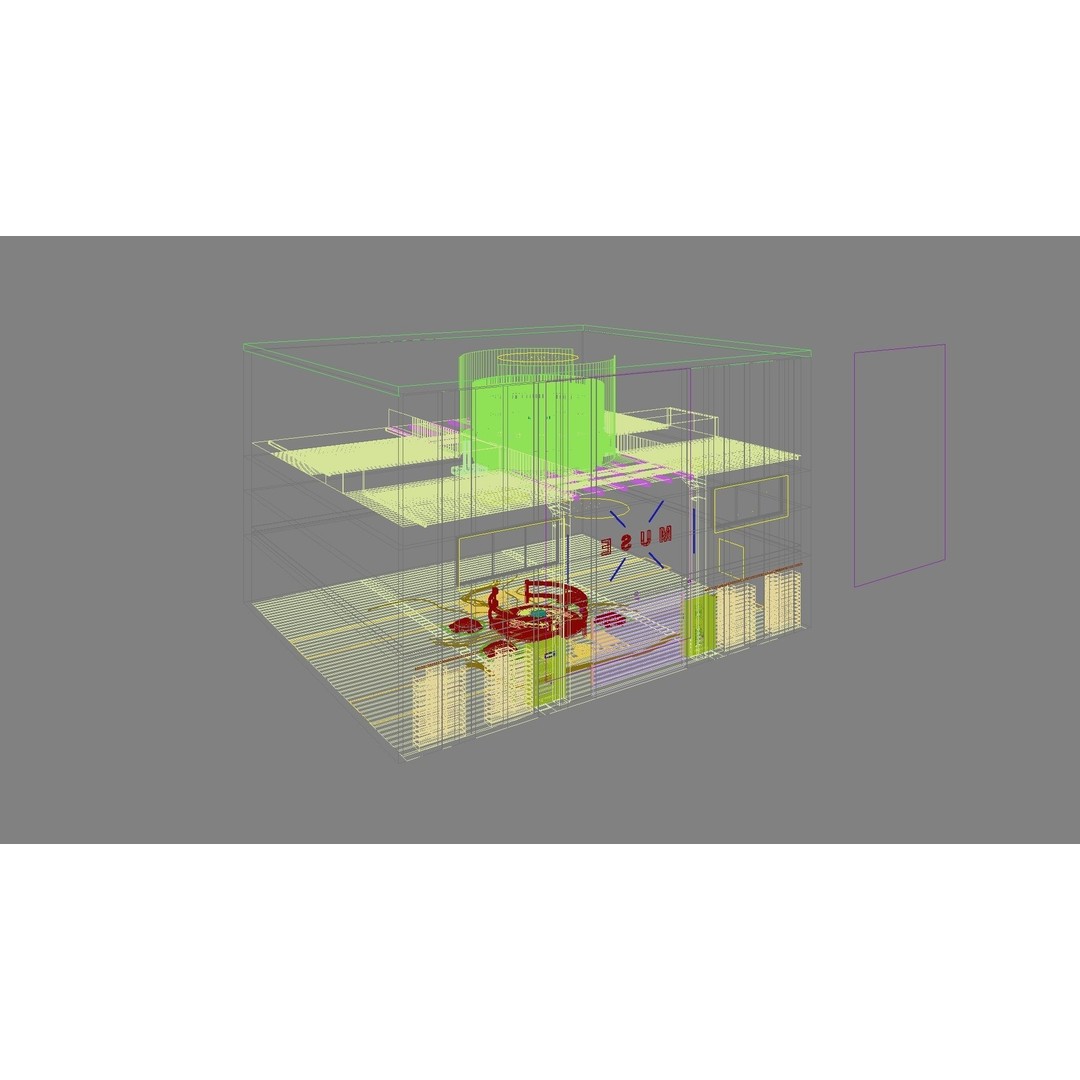 Sci-Fi Exhibition Stand 3D Model – High Poly Interior Asset, FBX, OBJ - View 11