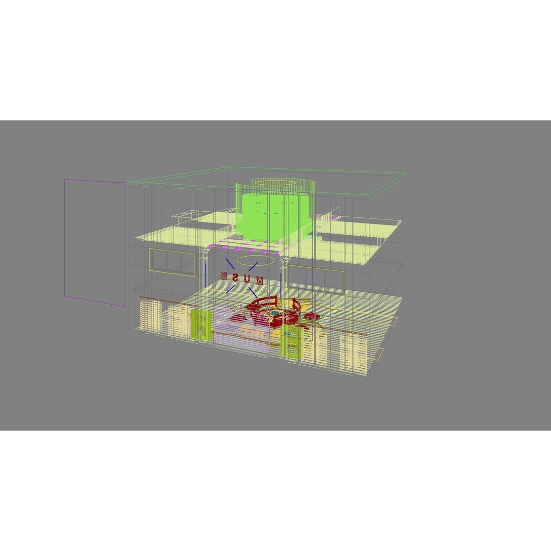 Sci-Fi Exhibition Stand 3D Model – High Poly Interior Asset, FBX, OBJ - View 12