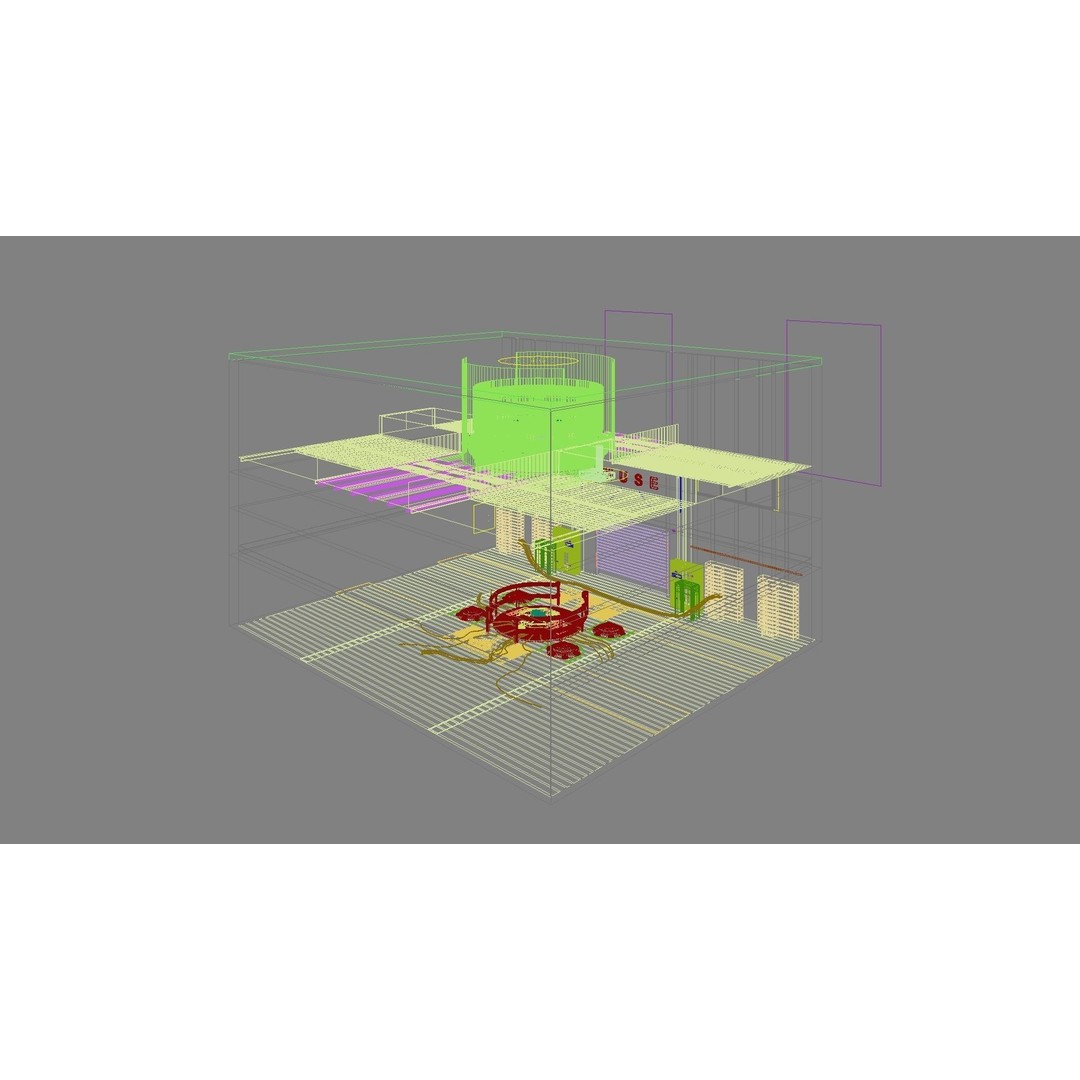 Sci-Fi Exhibition Stand 3D Model – High Poly Interior Asset, FBX, OBJ - View 16