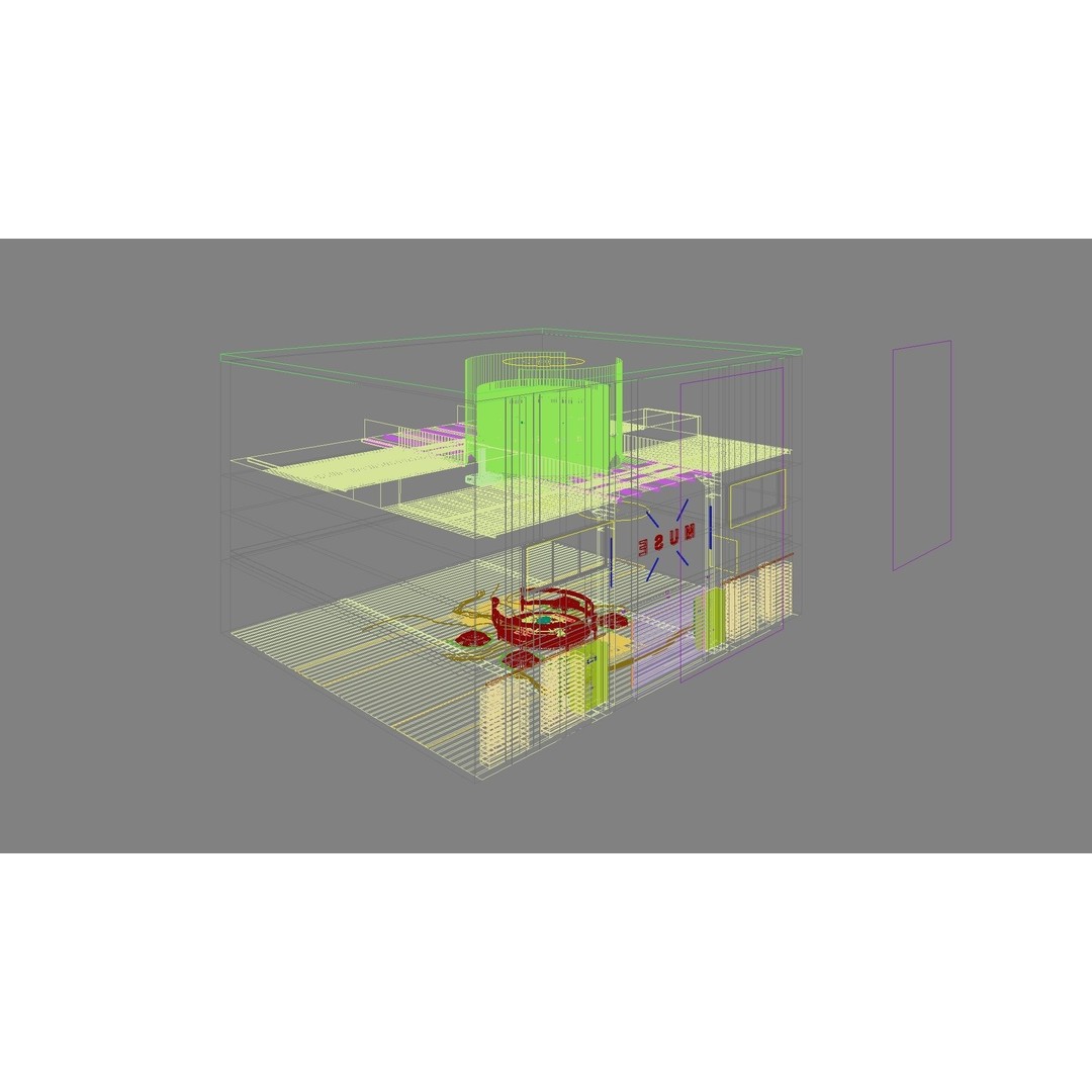 Sci-Fi Exhibition Stand 3D Model – High Poly Interior Asset, FBX, OBJ - View 20