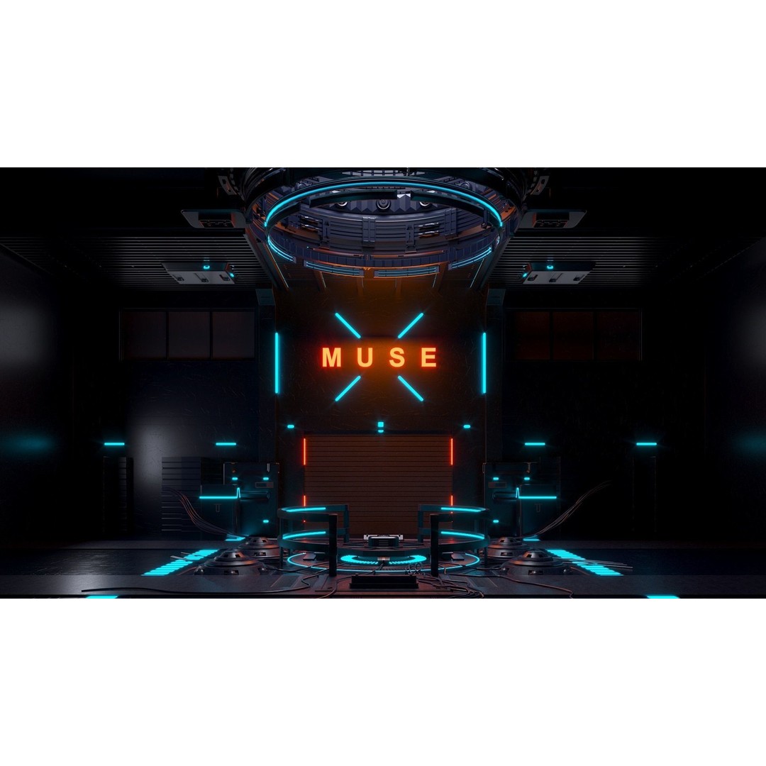 Sci-Fi Exhibition Stand 3D Model – High Poly Interior Asset, FBX, OBJ - View 3