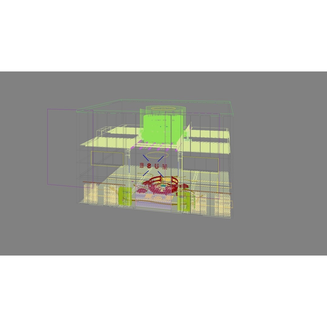 Sci-Fi Exhibition Stand 3D Model – High Poly Interior Asset, FBX, OBJ - View 30