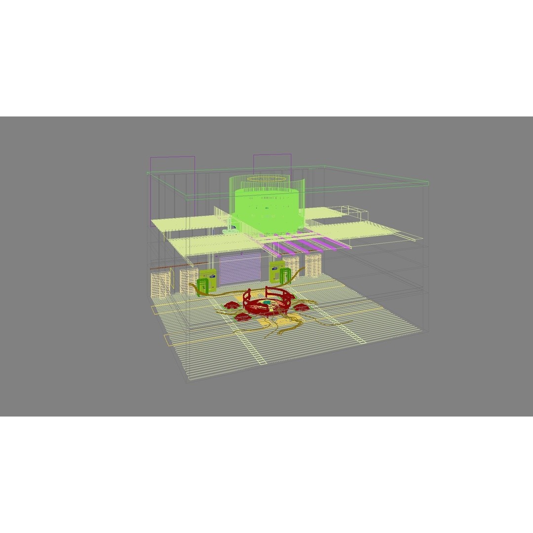 Sci-Fi Exhibition Stand 3D Model – High Poly Interior Asset, FBX, OBJ - View 34