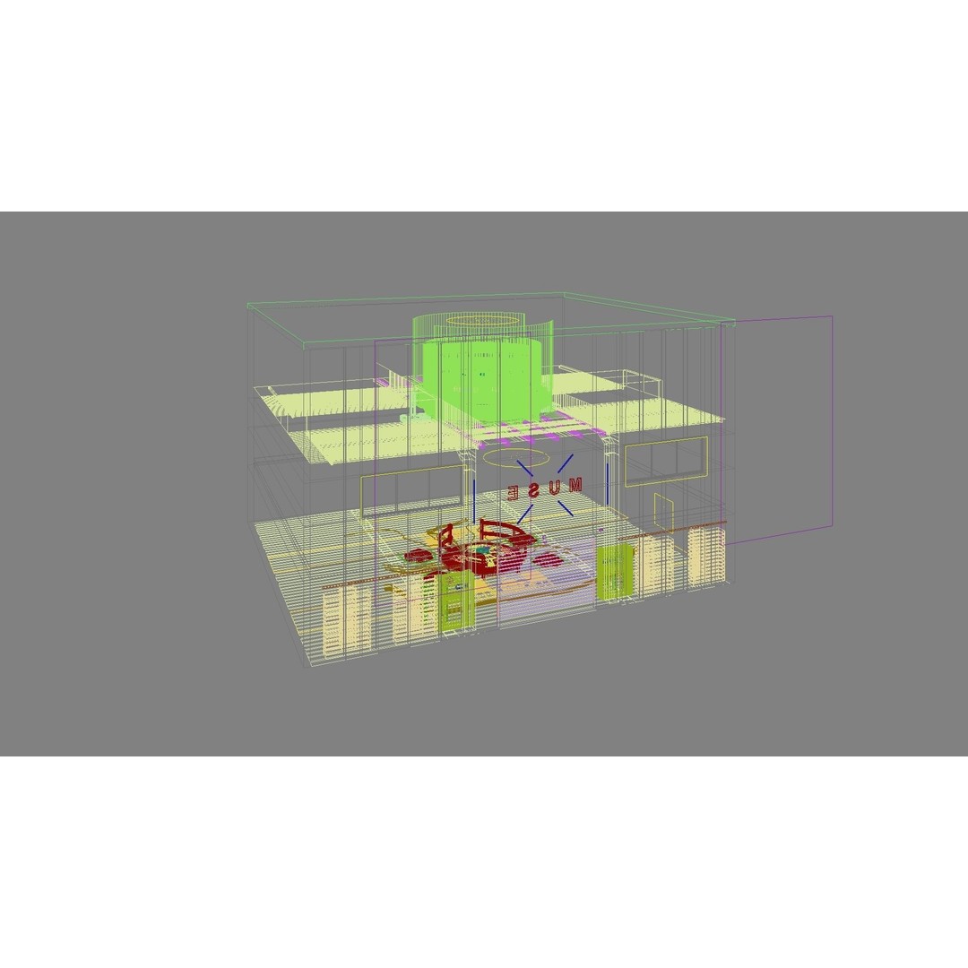 Sci-Fi Exhibition Stand 3D Model – High Poly Interior Asset, FBX, OBJ - View 39