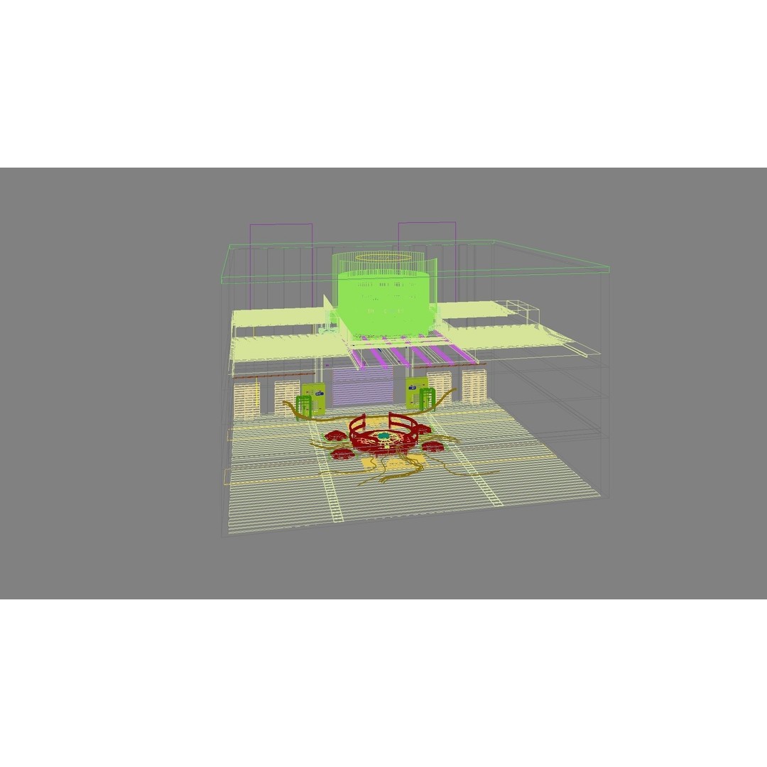 Sci-Fi Exhibition Stand 3D Model – High Poly Interior Asset, FBX, OBJ - View 41