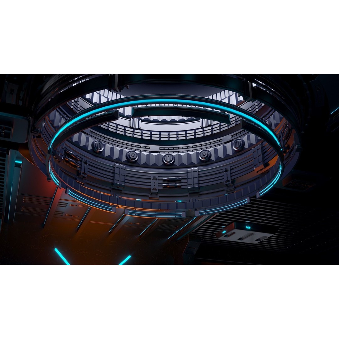 Sci-Fi Exhibition Stand 3D Model – High Poly Interior Asset, FBX, OBJ - View 6