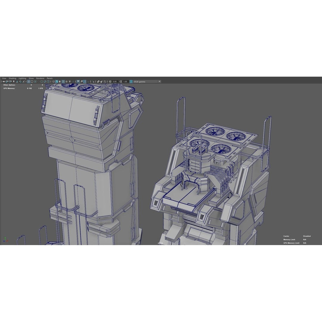 Sci-Fi Building 3D Model – Low Poly Concept Mesh, FBX - View 12
